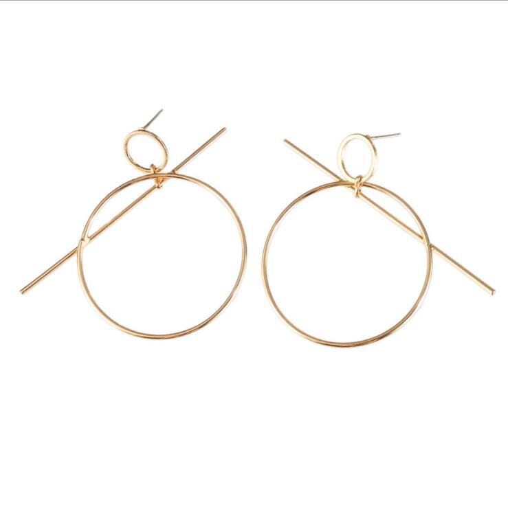 Geometric Double Circle Earrings