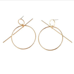 Geometric Double Circle Earrings