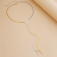 Woven Flat Snake Chain Necklace