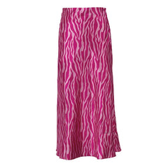 Animal Print A-Line Fishtail Skirt