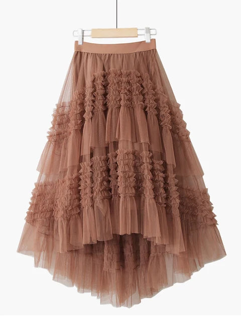 3 Layers Tiered Tulle Skirt