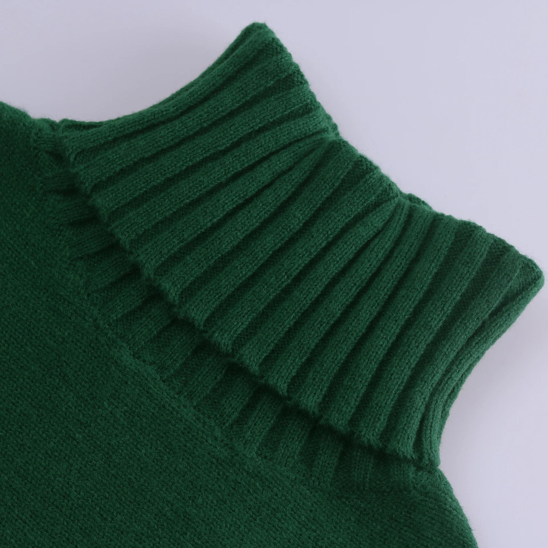 Turtleneck Sleeveless Knitted Sweater