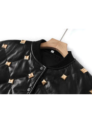 Diamond Quilted Press Studs Jacket