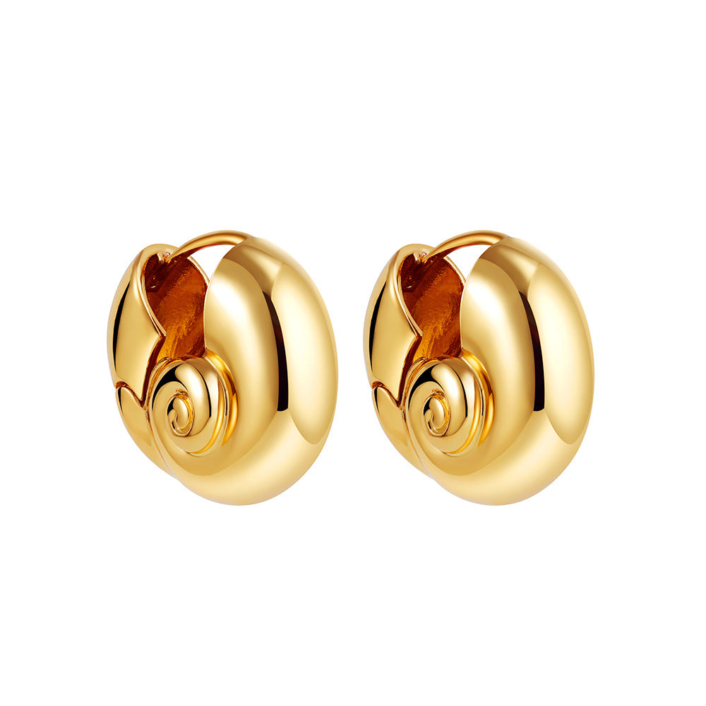 Gold Spiral Earrings