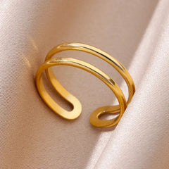 Assorted Gold Plated Open Rings