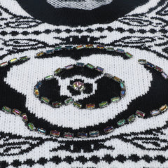 Jacquard Nail Drill Loose Retro Knitted Sweater