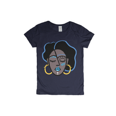 Mocha Afro Blue T-Shirt