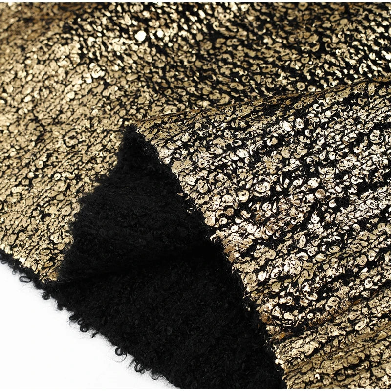 Metallic Ribbed Edges Sweater