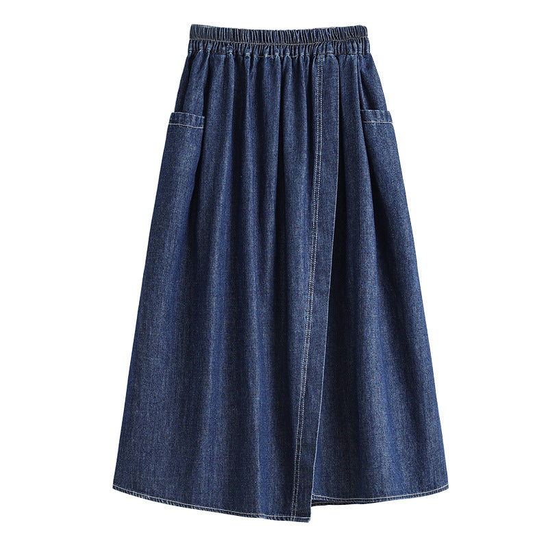 Loose Split High Waisted Denim Skirt
