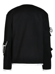 Metal Chained Flap Pockets Jacket