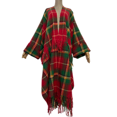 Cozy Warm Plaid Tassel Cardigan - WINI