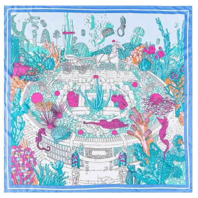 Under The Sea Silk Scarf
