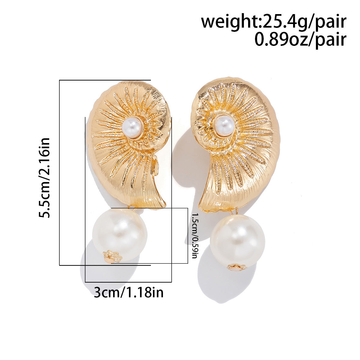 Vintage Pearl Shell Earrings