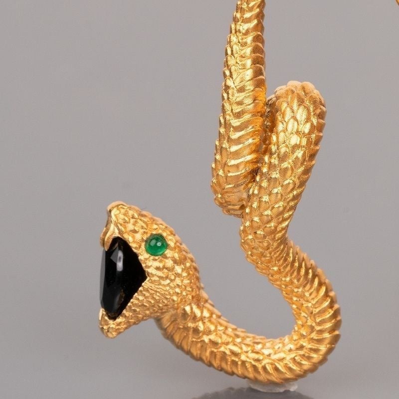 Mystical Crystal Snake Earrings