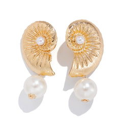 Vintage Pearl Shell Earrings