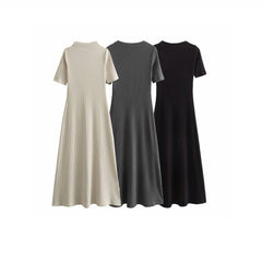 A-Line Hem Ribbed Dress