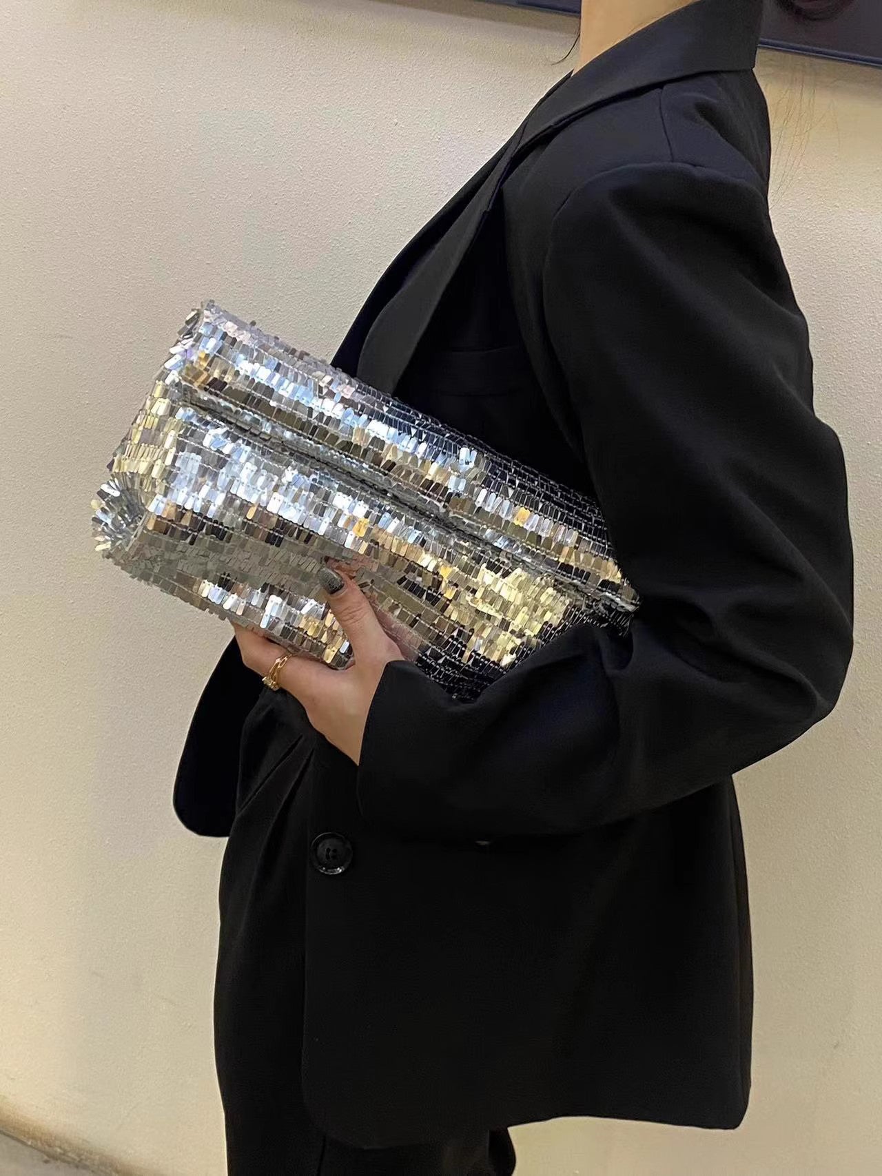 Sequins Party Clutch Bag