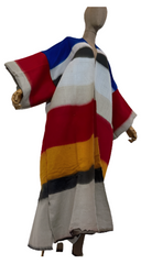 Comfy Multicolor Striped Poncho Cardigan - WINI