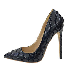 Croc Pattern Stiletto Pumps Shoes