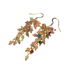 Colorful Tourmaline Dangle Earrings