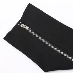 Solid Patchwork Multiple Pockets Midi Coat