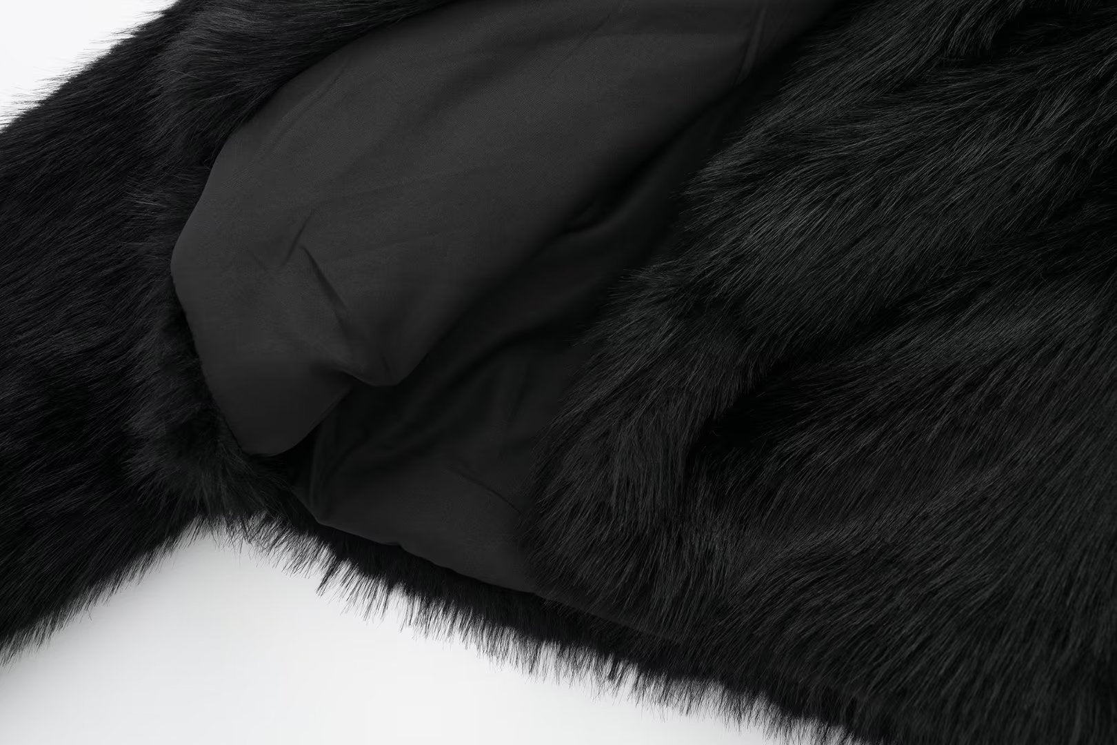 Open Front Faux Fur Cropped Jacket - Final Sale