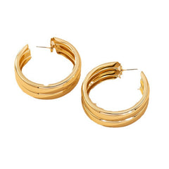 Geometric Circle Hoop Earrings