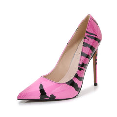 Tiger Printed Pointed-Toe Stiletto Shoes