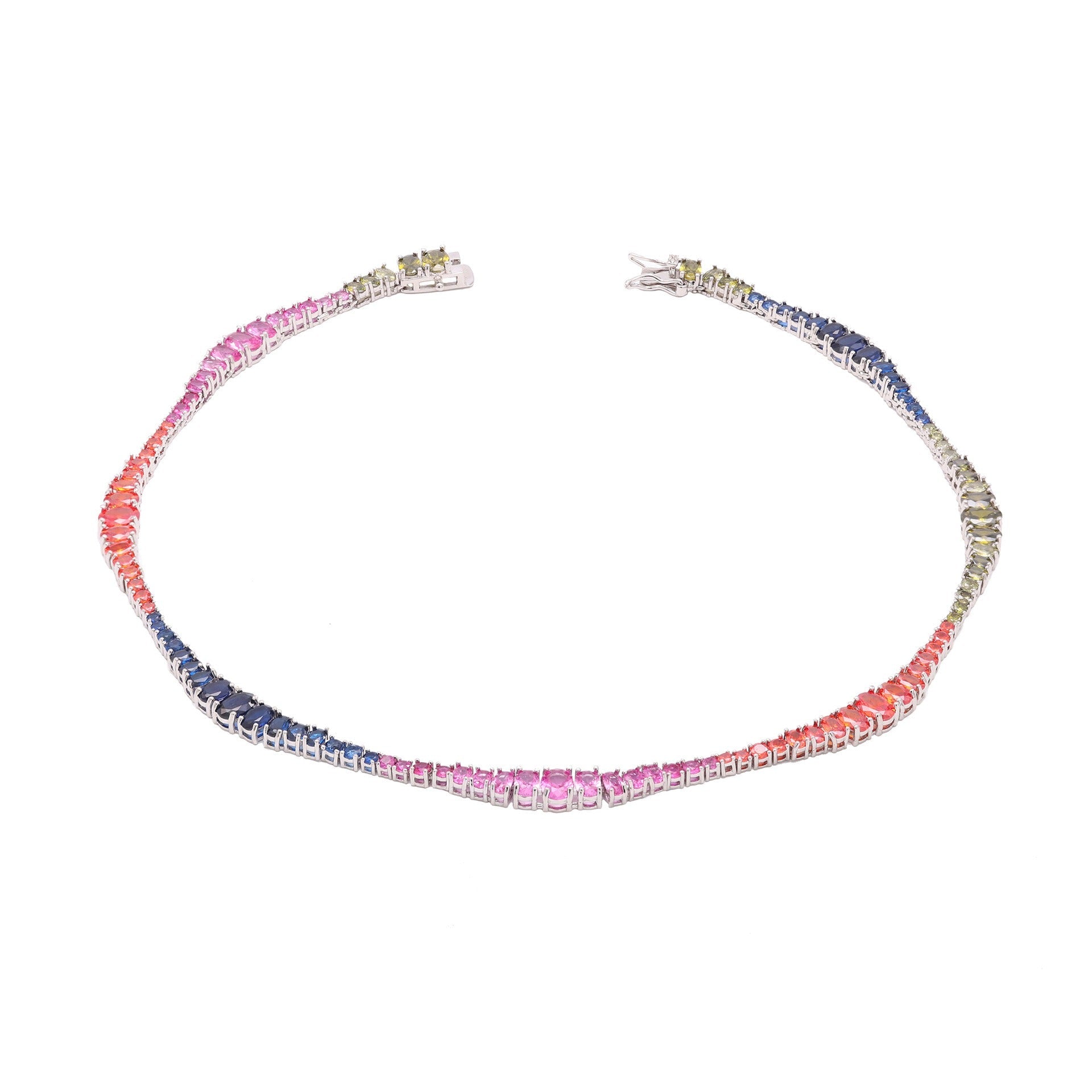 Irregular Colored Zircon Necklace