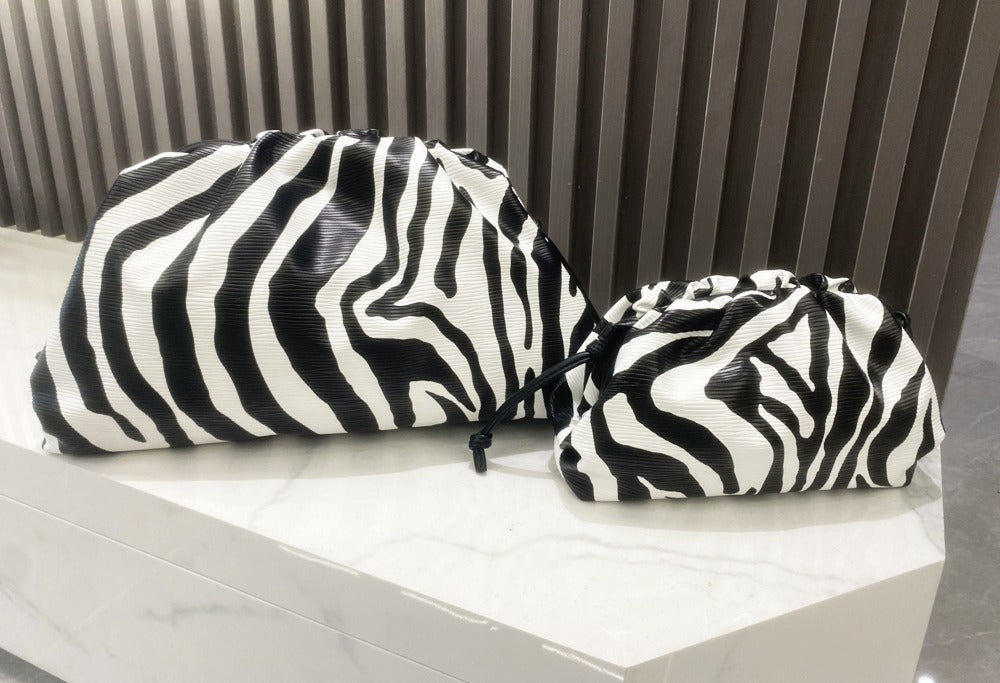 Zebra Pattern Single Shoulder Crossbody Cloud Bag