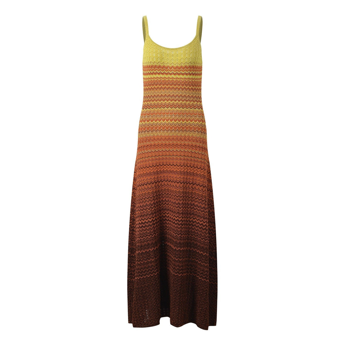 Gradient Sunset Slim Fit Suspender Dress