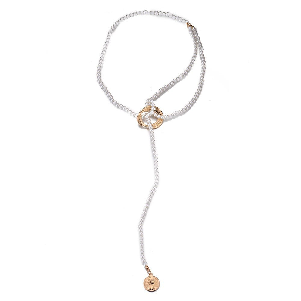 Vintage Long Tassel Pearl Pendant Necklace