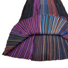 Metal Stripes V-Neck Knitted dress