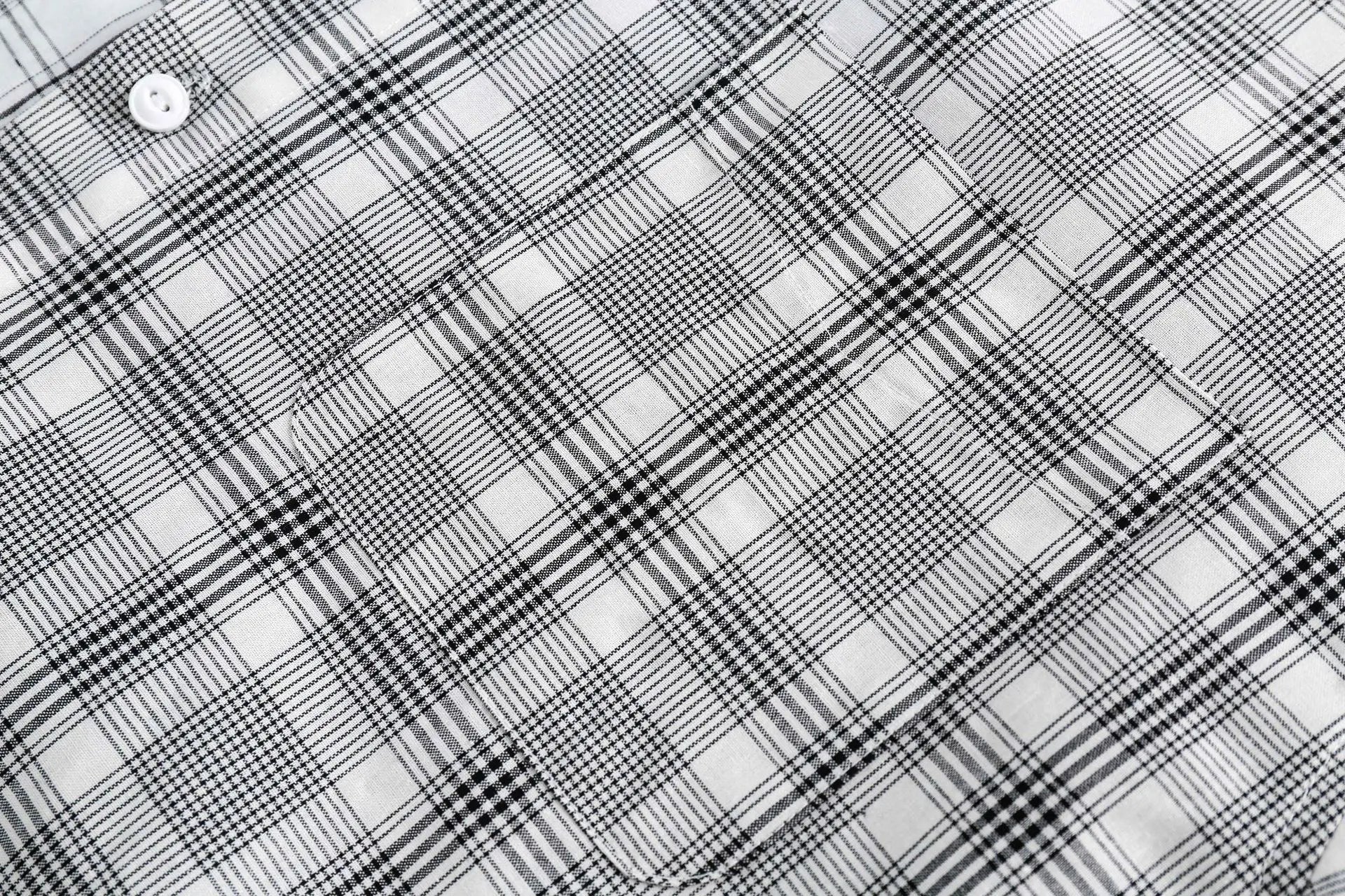 Checked Plaid Patchwork Shirt