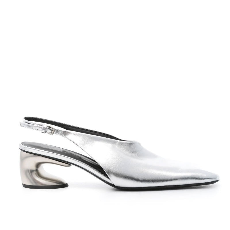 Square Toe Belt Buckle Shoes