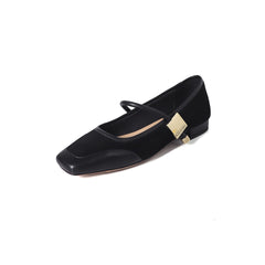 Square Toe Shallow Mouth Low Heel Shoes