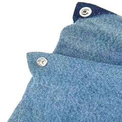 Spacious Numeral Denim Tote Bag