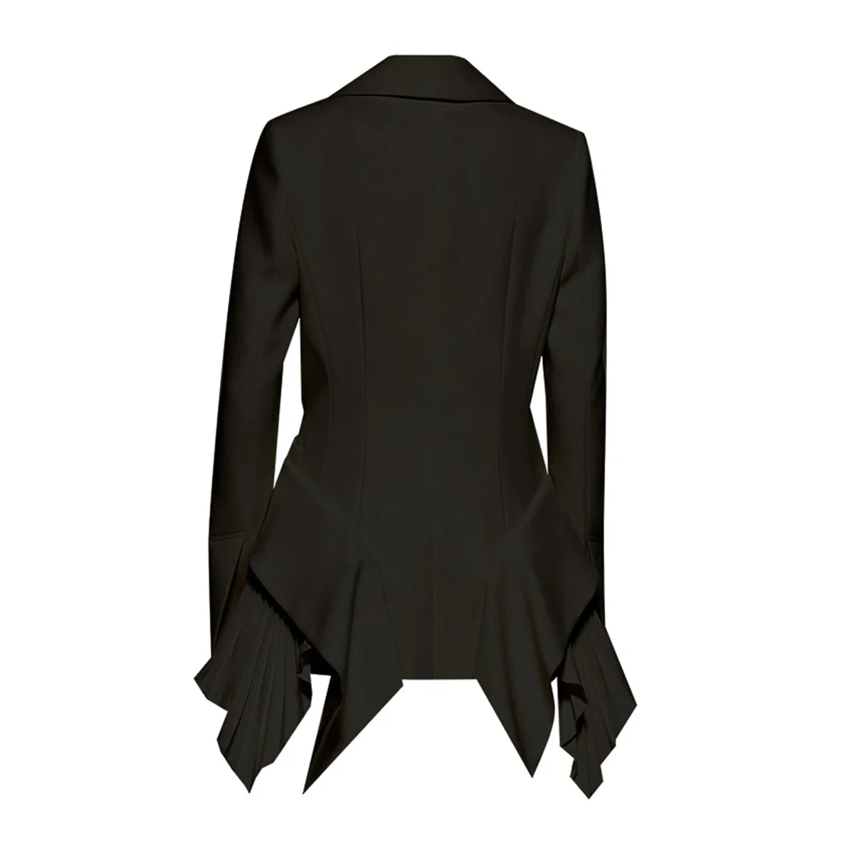 Spliced Notched Collar Blazer