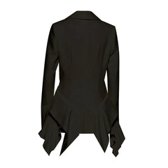 Spliced Notched Collar Blazer