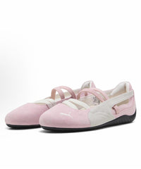 Black Pink Suede Flat Shoes For Women Splicing Buckle Strap