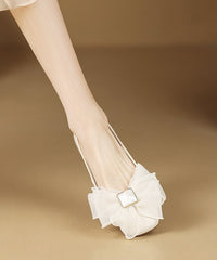 Fashion Black Flat Shoes For Women Splicing Bow