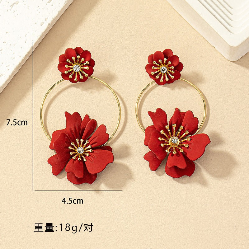 Camellia Flower Earrings