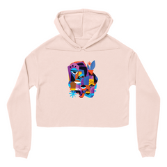 Masked Cropped Hoodie