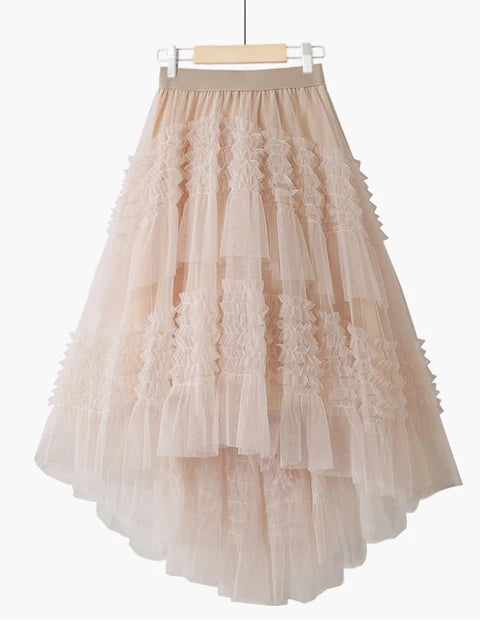 3 Layers Tiered Tulle Skirt