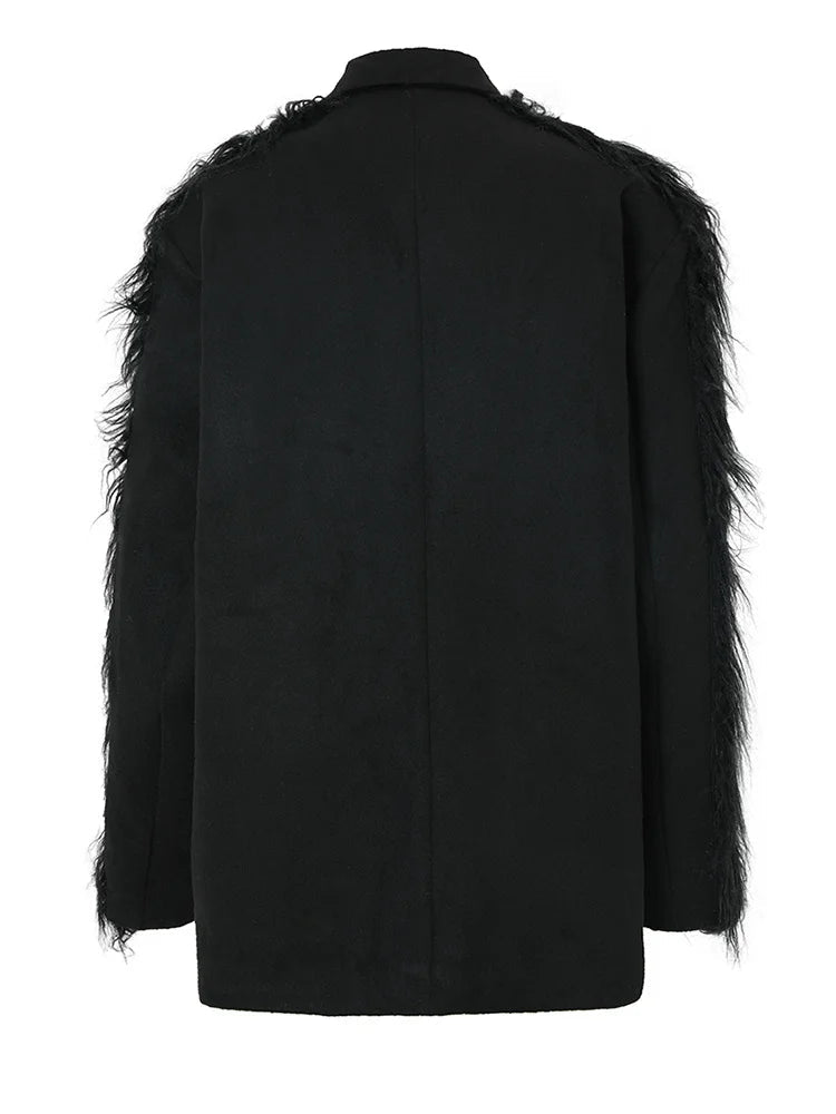Furry Sleeves Loose Fit Jacket