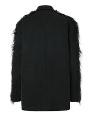 Furry Sleeves Loose Fit Jacket