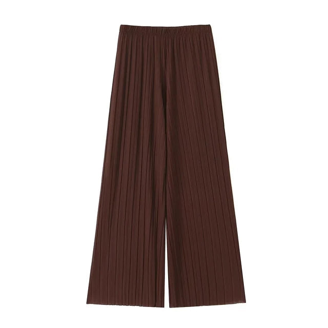 Tube Top+Pants Pleated Set