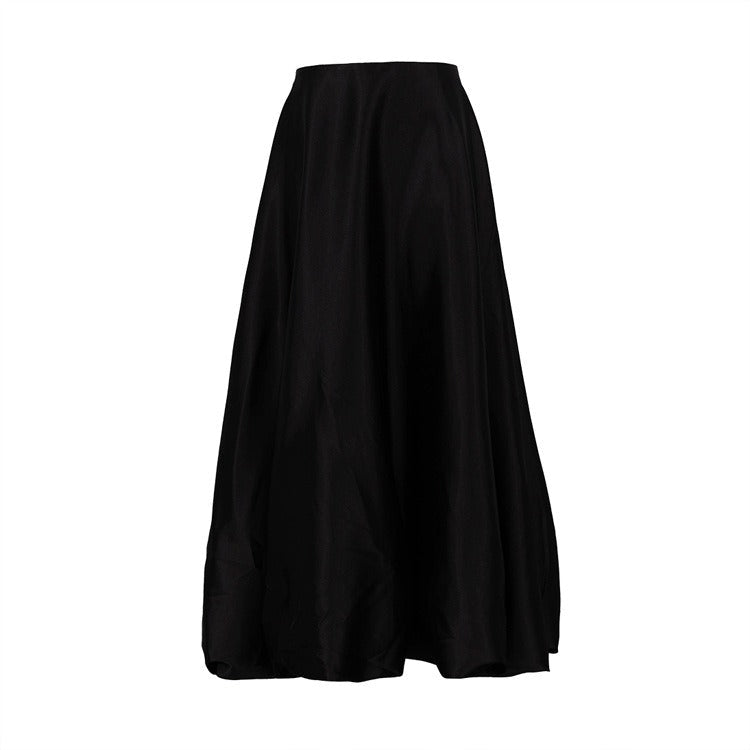 Casual Solid Balloon Skirt