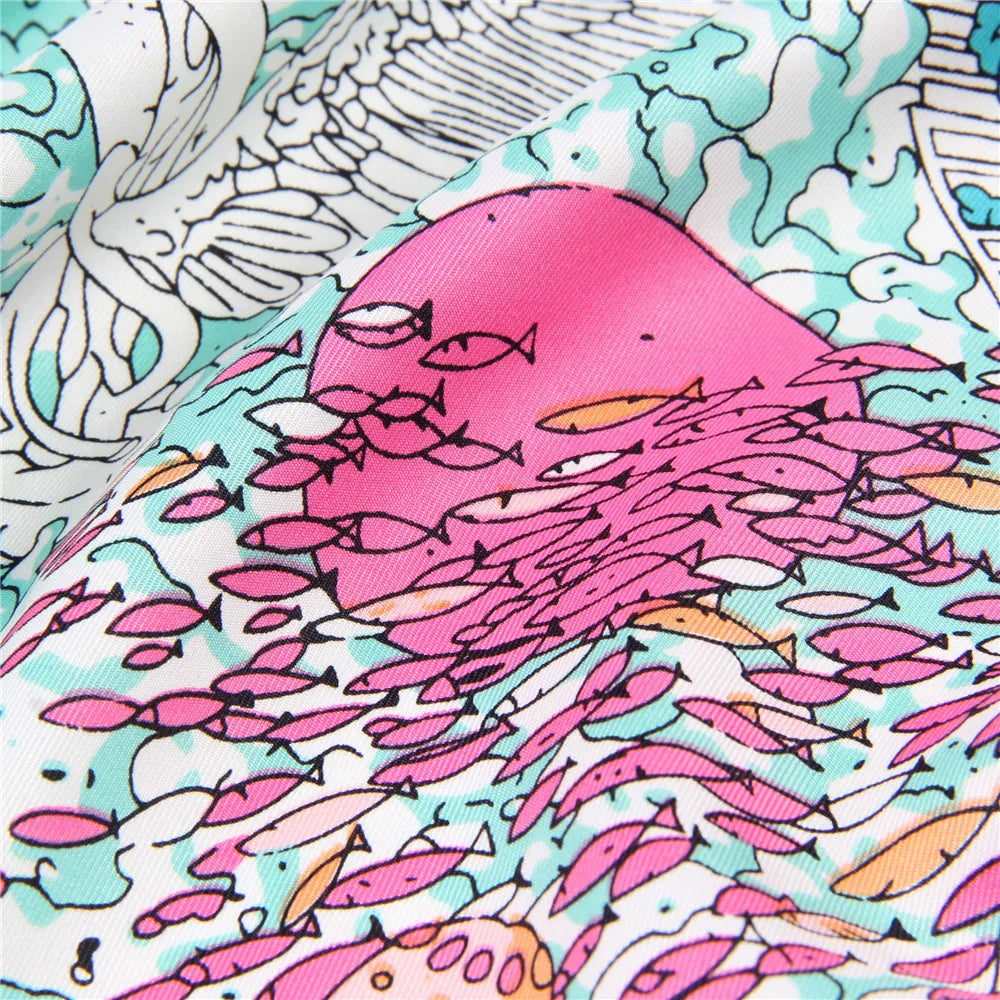 Under The Sea Silk Scarf
