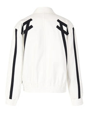 Contrast Accents Zip-Up Jacket